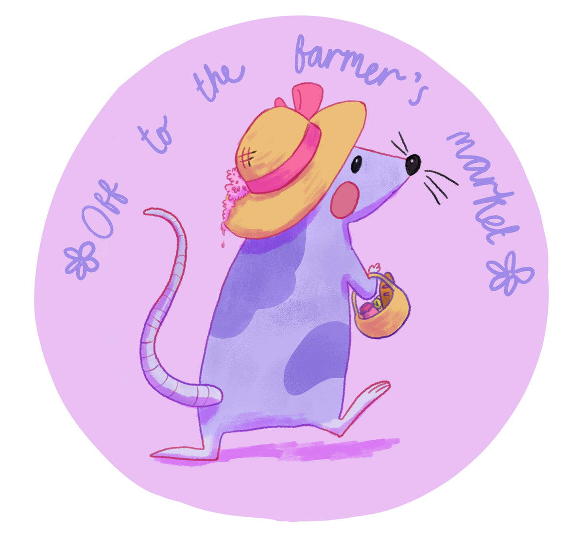 "Off to the Farmer's Market" Sticker